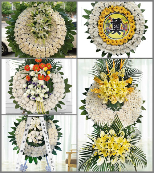 浙江省丽水青田县岭根乡驮田坪村花圈速递